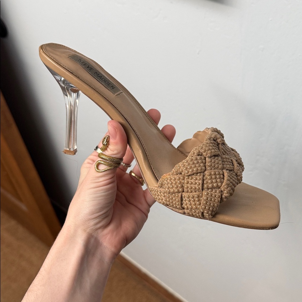 Steve Madden Tan Woven Heels